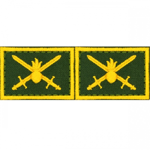 Вышитые петличные эмблемы Сухопутных войск (пара)