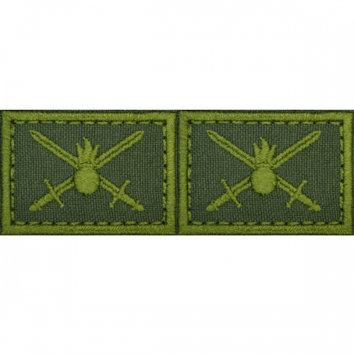 Вышитые петличные эмблемы Сухопутных войск (пара)